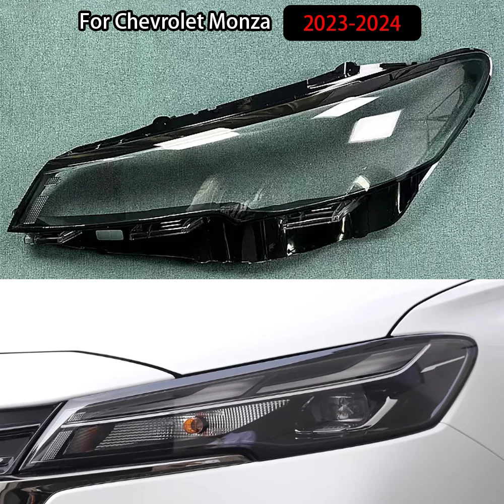 

For Chevrolet Monza 2023-2024 Car Front Headlight Cover Auto Headlamp Lampshade Lampcover Head Lamp light glass Lens Shell Caps