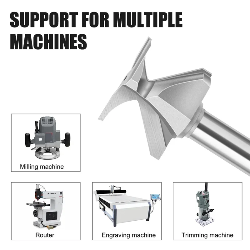 Arc Bending Integrated Forming Knife Router Bits R18x1/2Inch Woodworking Circular Bending Grooving Tool For Router Table