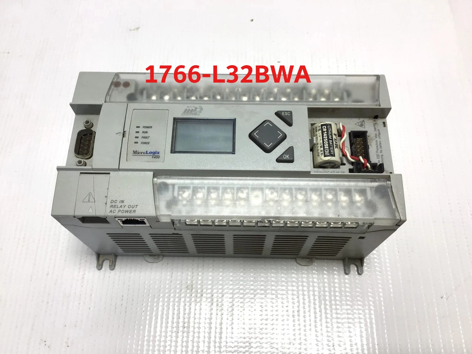 

Used 1766-L32BWA For Allen-Bradley 1766-L32BWA MicroLogix 1400 SER B 32 Point Controller