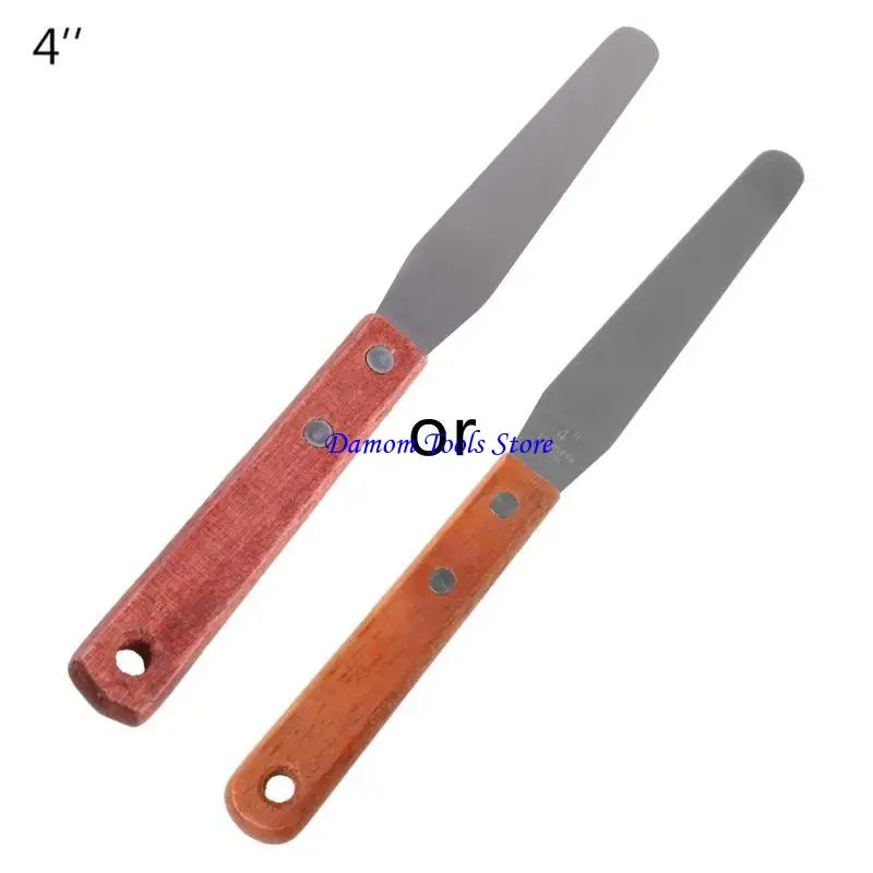 57BE الفولاذ المقاوم للصدأ التحبير الطلاء الغراء خلط سكين رسم ملعقة كشط خردة الملمس