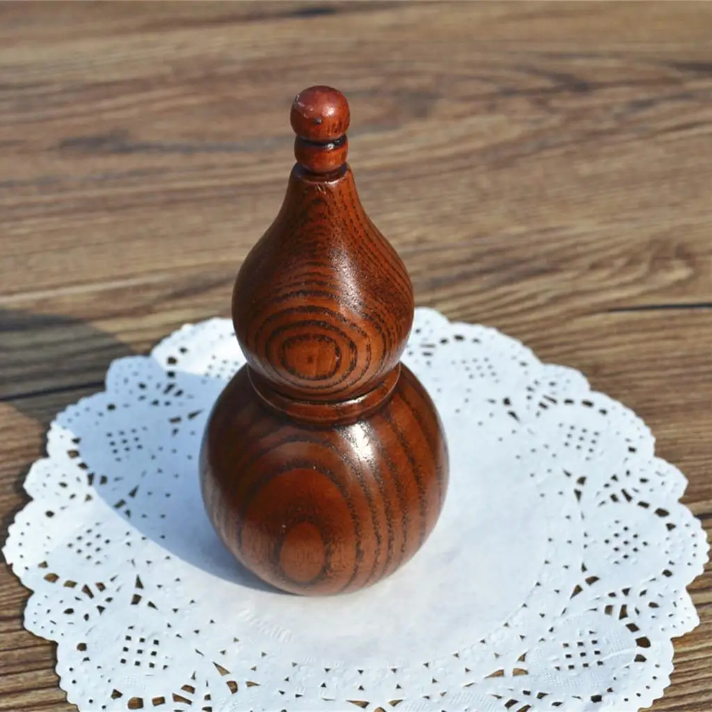 Portable Wood Toothpick Dispenser Gourd Shape Storage Organizer image 4