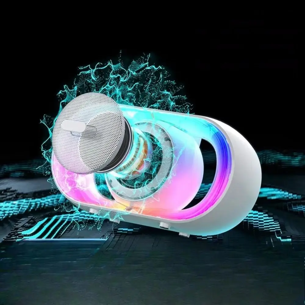 مع إضاءة RGB RGB سمّاعات بلوتوث U8 صوت عالي صندوق صوت لاسلكي جودة مغناطيسية مضخم صوت محمول