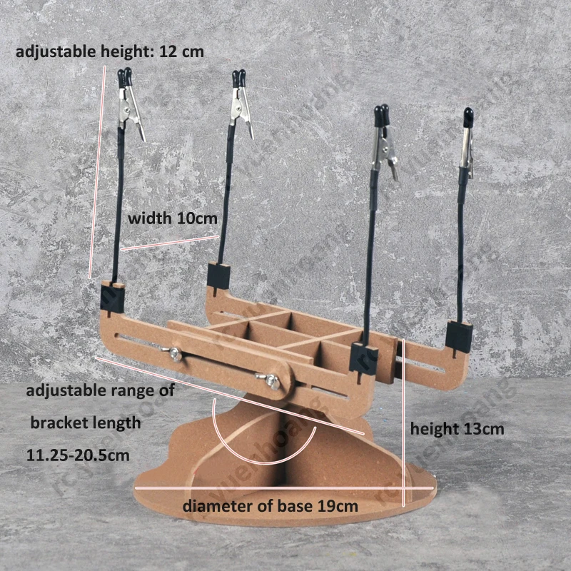 1 conjunto de suporte auxiliar universal multieixo, bancada de trabalho, ferramenta de reparo, montagem/tempo/suporte de pintura, mesa de trabalho para carro rc/tanque