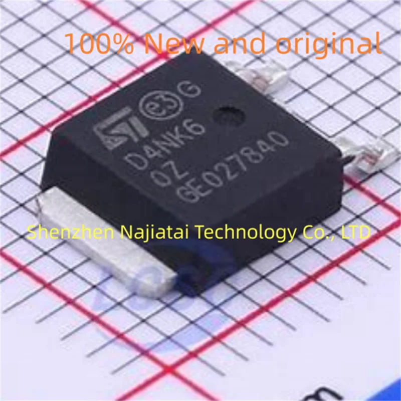 

10PCS/LOT 100% New Original STD4NK60ZT4 D4NK60Z D4NK6 TO-252 IC Chip