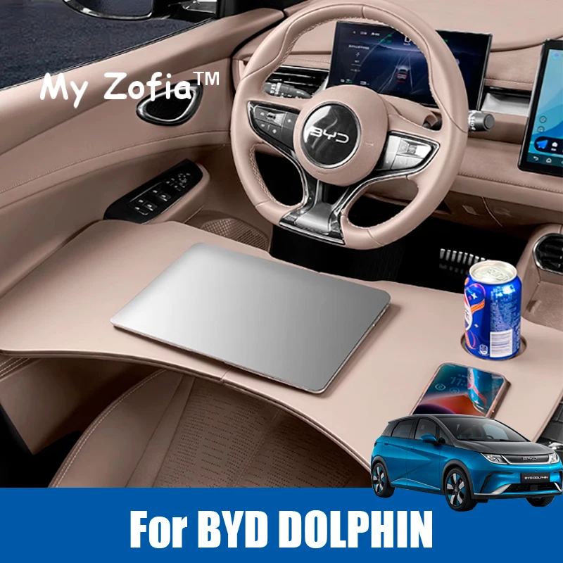 For BYD Dolphin 2023 2024 2025 2026 Car Portable Office Table Foldable Dining-Table Laptop Tray Desk collapsible Accessories