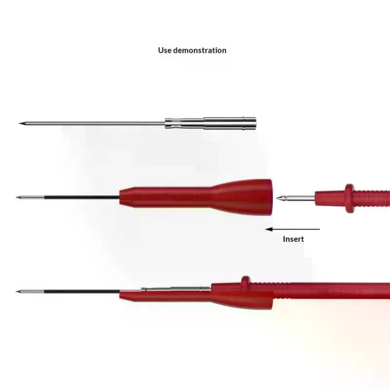 [MA]2mm Test Lead Extension Cover Non Destructive Multimeter Probe Testing Needle For Test Lead Stainless Steel Pin[MA]