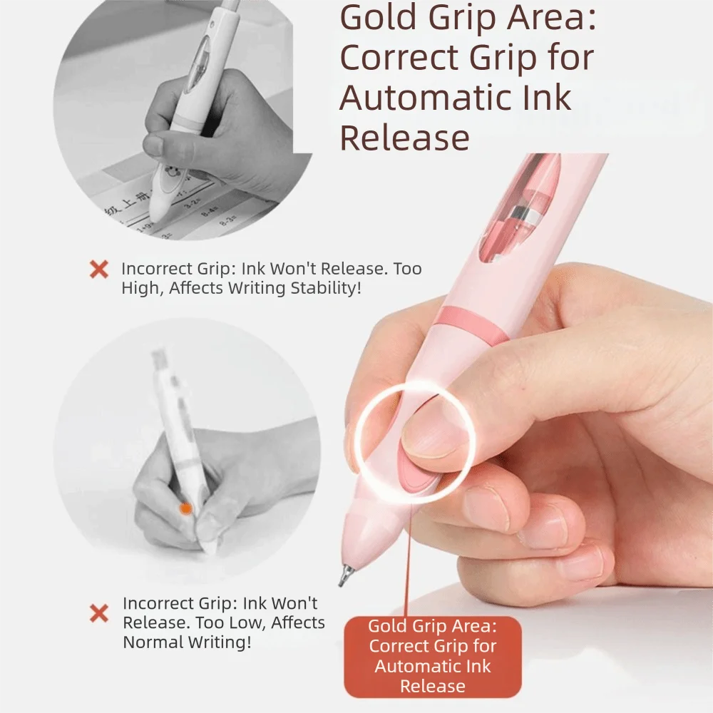 Correct grip Automatic Coring Ergonomic Mechanical Pencils Comfort Soft Grip 0.7 Mm Automatic Pencil Multicolor Anti-slip