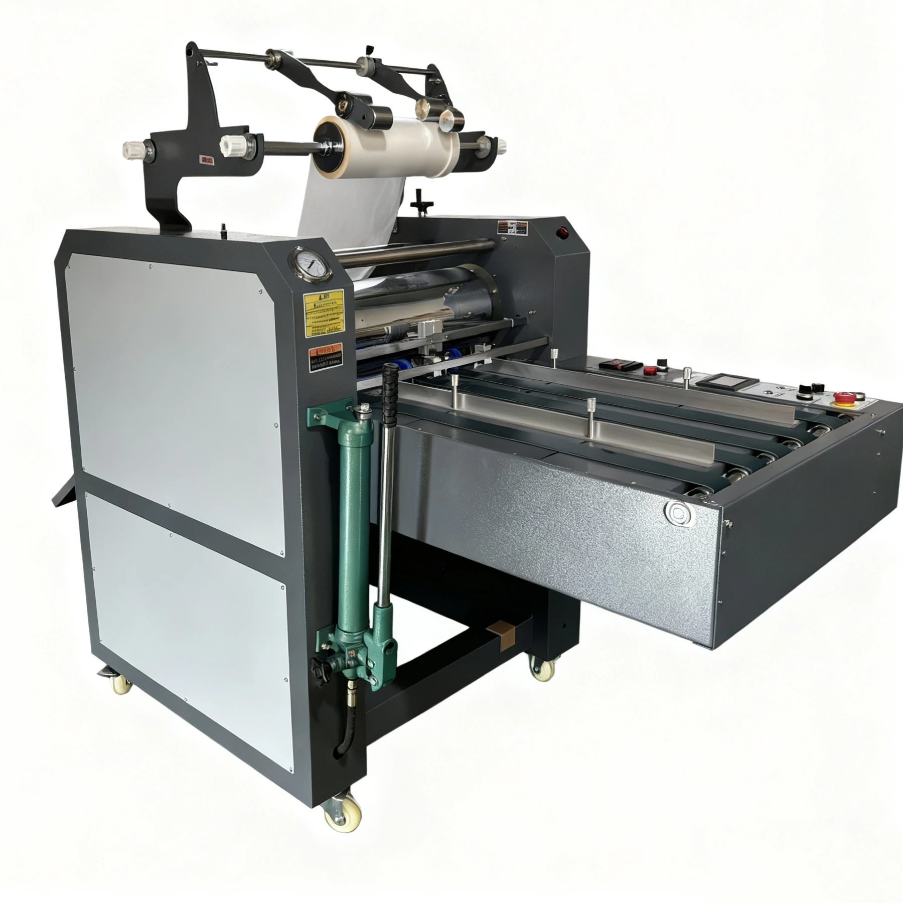 HP-720Z 28'' 72cm PLC Control Hydraulic Pressure Semi Auto Hydraulic Hot Press Laminating Machine With Automatic Cutting