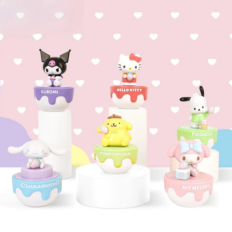 

Hello Kitty Sanrio Kuromi Melody, милая настольная фигурка, игрушка в подарок для мальчиков и девочек, изысканные рождественские подарки на день рождения