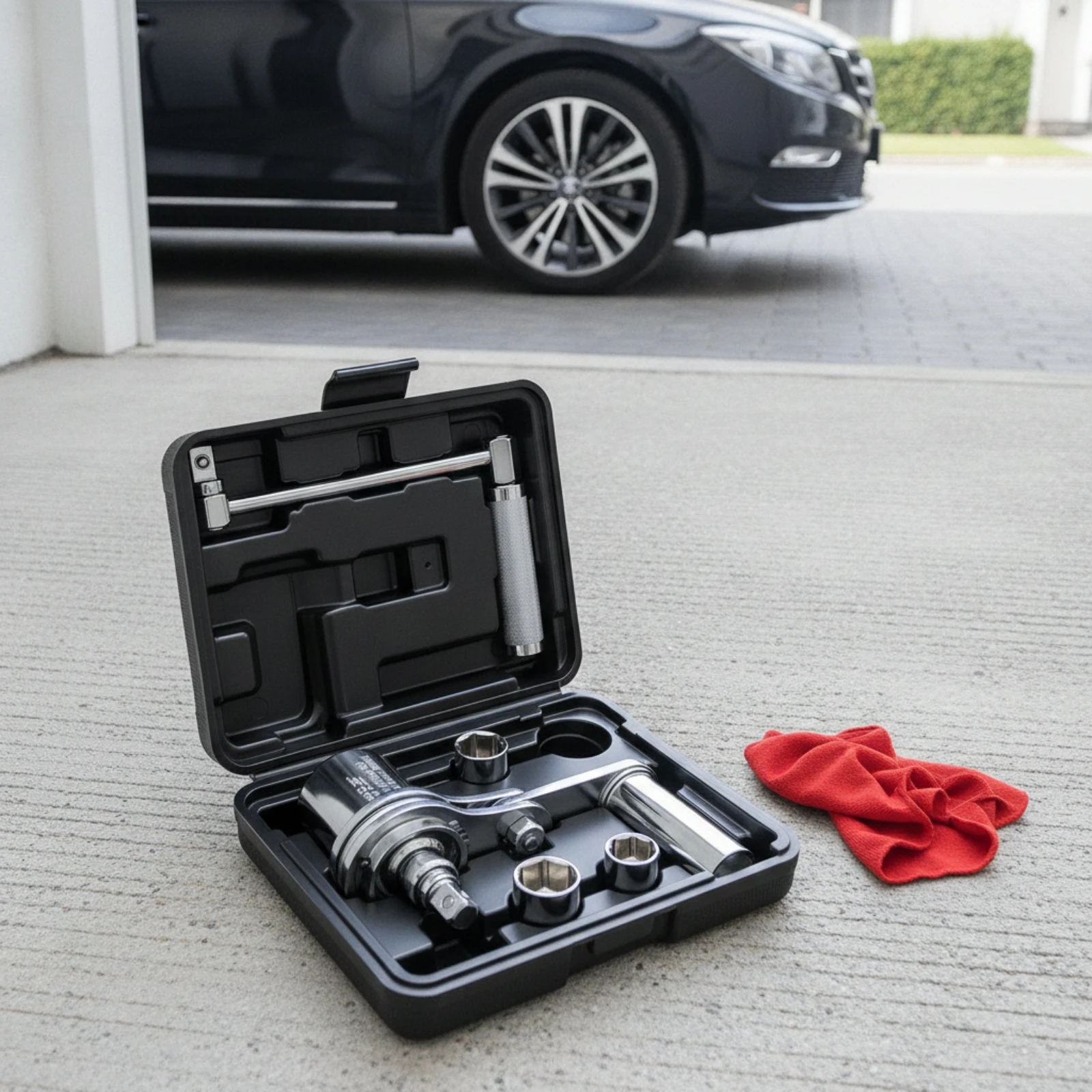 Torsion Wrench Kit Easy-to-Read Torsion Wrench Set Wheel Nut Removal Tool Long-Lasting Heavy-Duty for Motorists