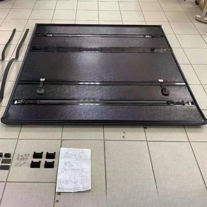 

Suitable for Ford Raptor Transit Ram dmax Revo pickup truck modified aluminum alloy three-fold cover flat cover