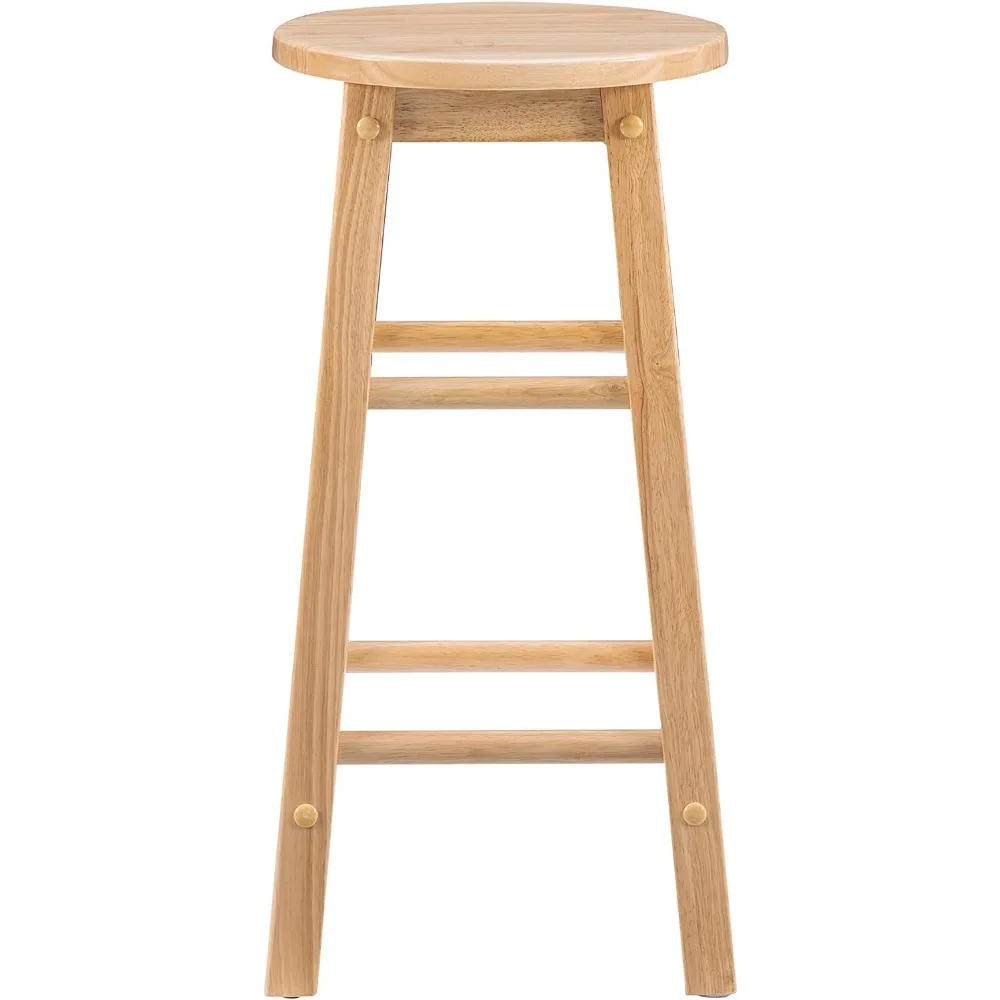 Linon  Barstool with Round Seat, 24-Inch Chair  Bar Stool  Bar Stools for Kitchen