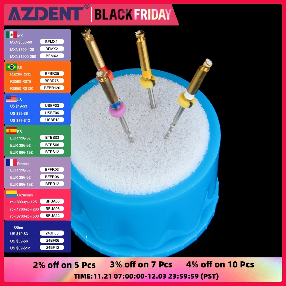 AZDENT Dental Endo Stand Cleaning Foam Sponge File Holder Autoclavable Dispenser Endo clean