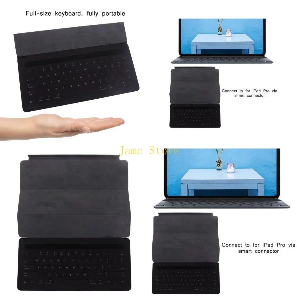 

LX0B Тонкий и легкий тройной чехол-подставка с беспроводной клавиатурой для Apple 12.9 1-го/2-го поколения (2015–2017 гг.)