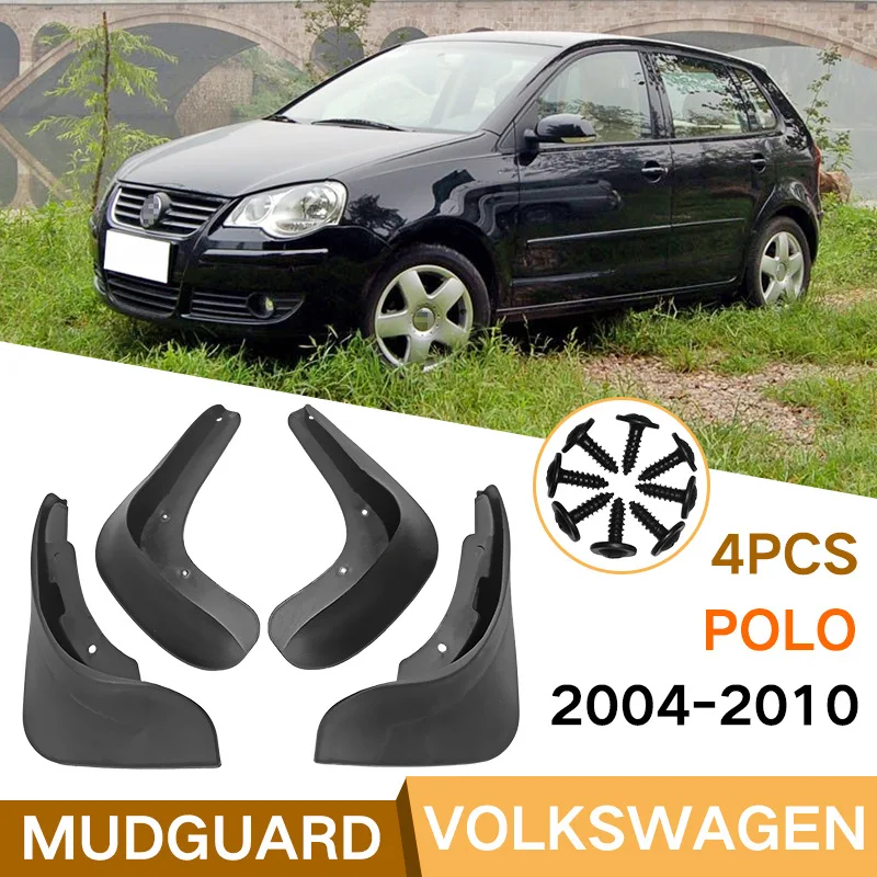 4PCS Front Rear Mud Guards for Volkswagen VW Polo Mk4 9N3 2005~2009 Mud flaps Splash Guards Tire Mud Fender Mudguard Accessories