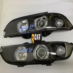 Led Headlight assembly For BMW E39 angel eye halogen head lamp DRL Daytime Running Light Car Accessories left and right