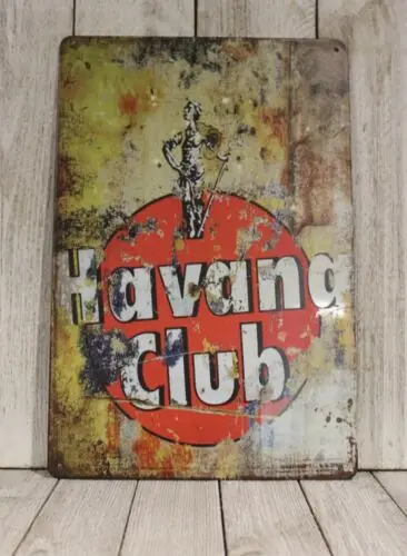 Havana Club Rum Blechschild Spirituosen Alkohol Bar Restaurant Werbung