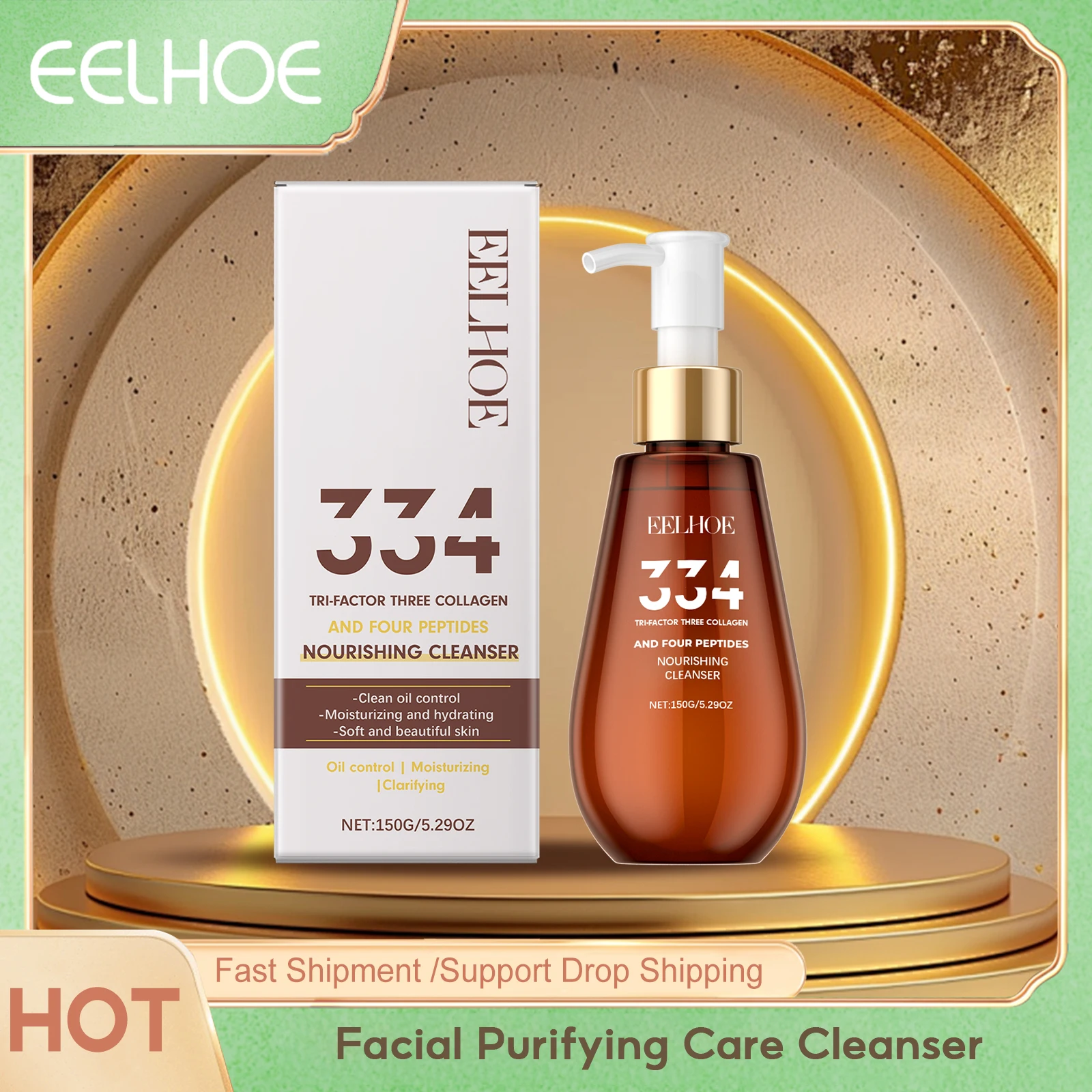 

Eelhoe Facial Purifying Care Cleanser Oil Control Moisturize Dry Cleansing Blackhead Removal Face Wash Foam Brightening Cleanser