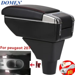 For peugeot 207 armrest box For peugeot 207 central storage box Retrofit parts Car Armrest Accessories Easy to install