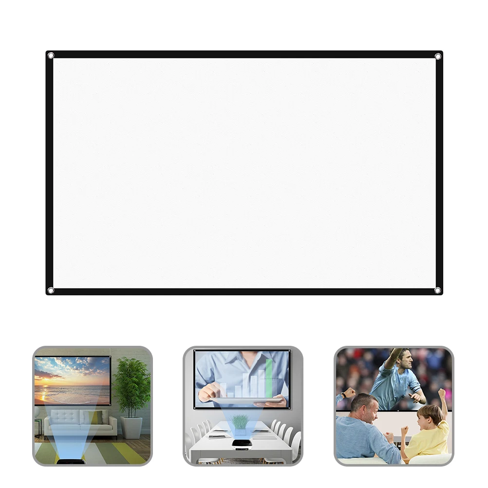 Portable Projection Screen Movie Projector Indoor Polyester outside for Outdoor Use