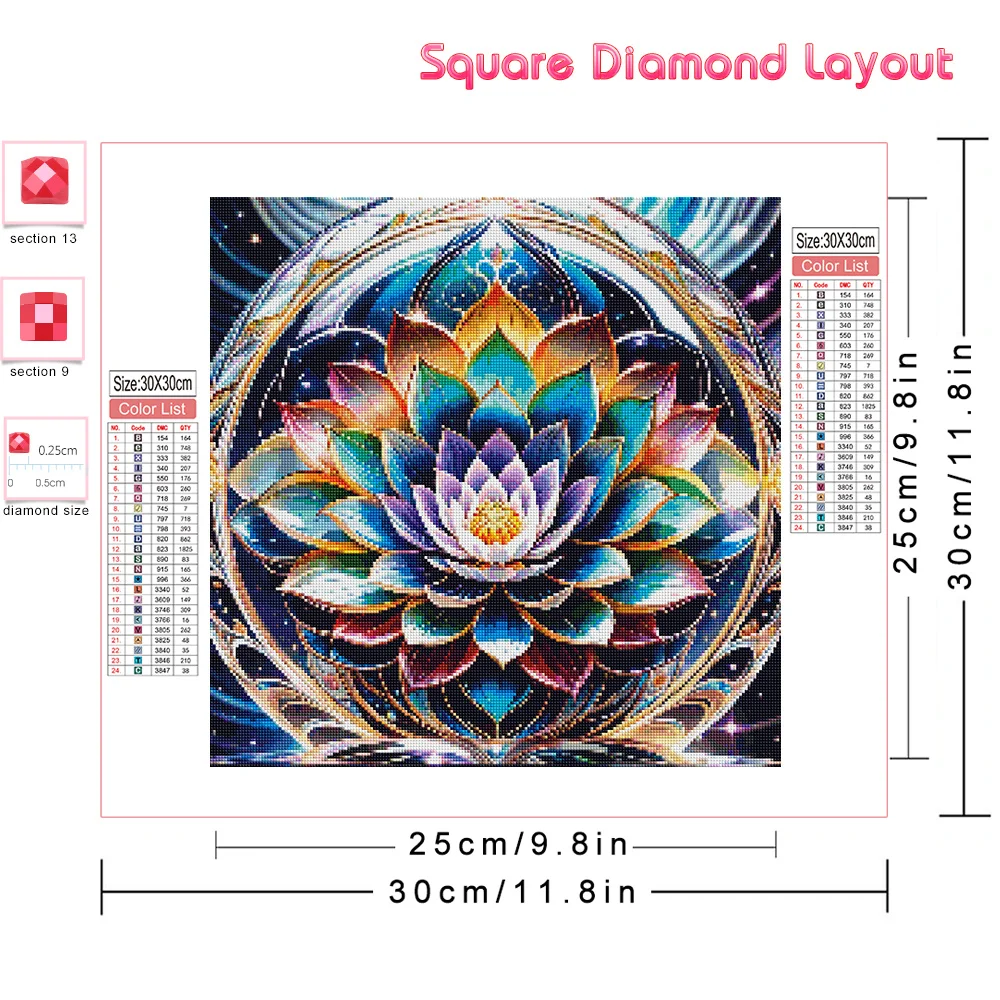 Huacan 5d Diamond Painting Flower Rose Full Drill Mosaic Taichi Art Handmade Gift Home Decoration Craft Kit