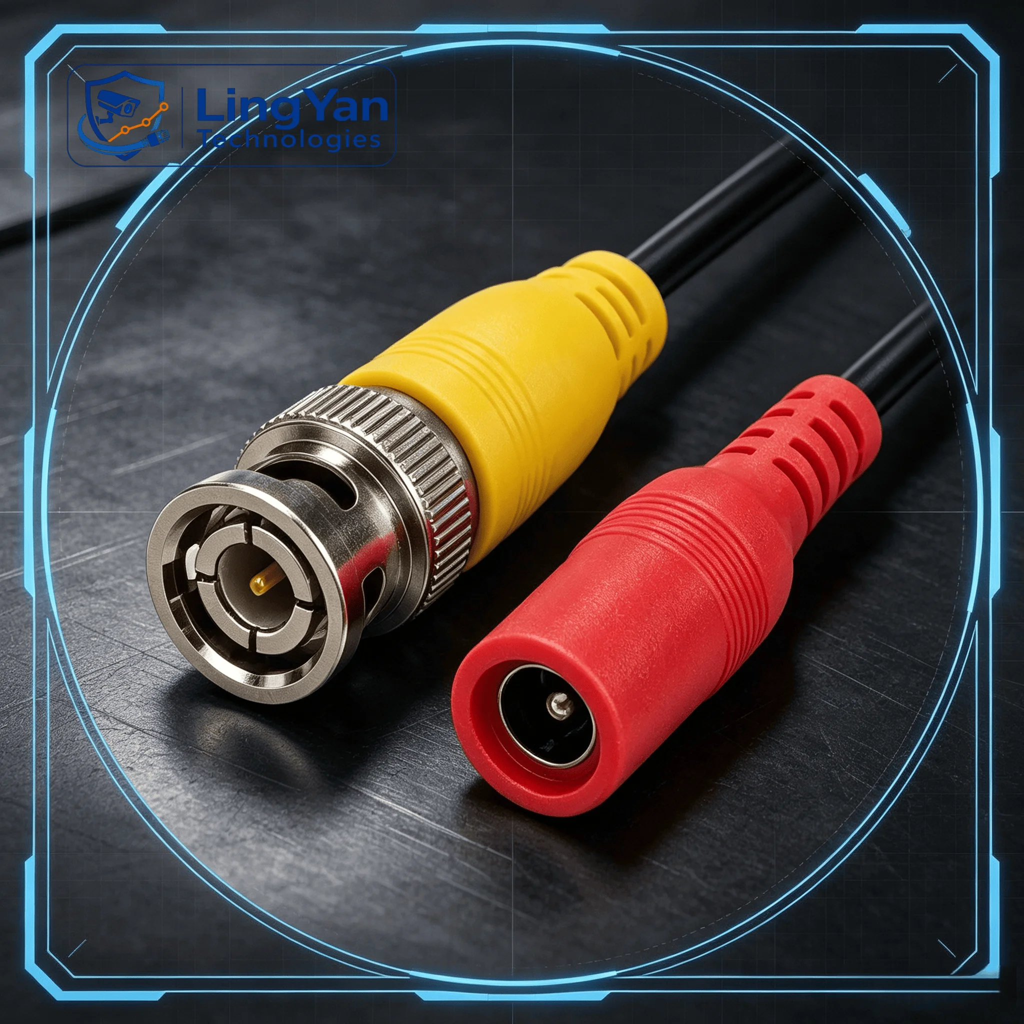 

Combined Video Power Connection Wiring Cord BNC DC 5.5x2.1mm Extension Cable Kit Analog HD CCTV Camera Installation Accessory