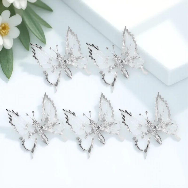 

5Pcs Butterfly Duckbill Clips Hairpins Women Hair Accessories Party Travel Barrettes Butterfly Hair Clips Butterflies Hairpins