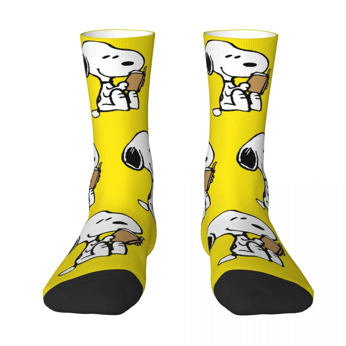 SNOOPY Reading Socks Casual Stockings Autumn Anti Skid Couple Socks Comfortable Printed Outdoor Sports Socks