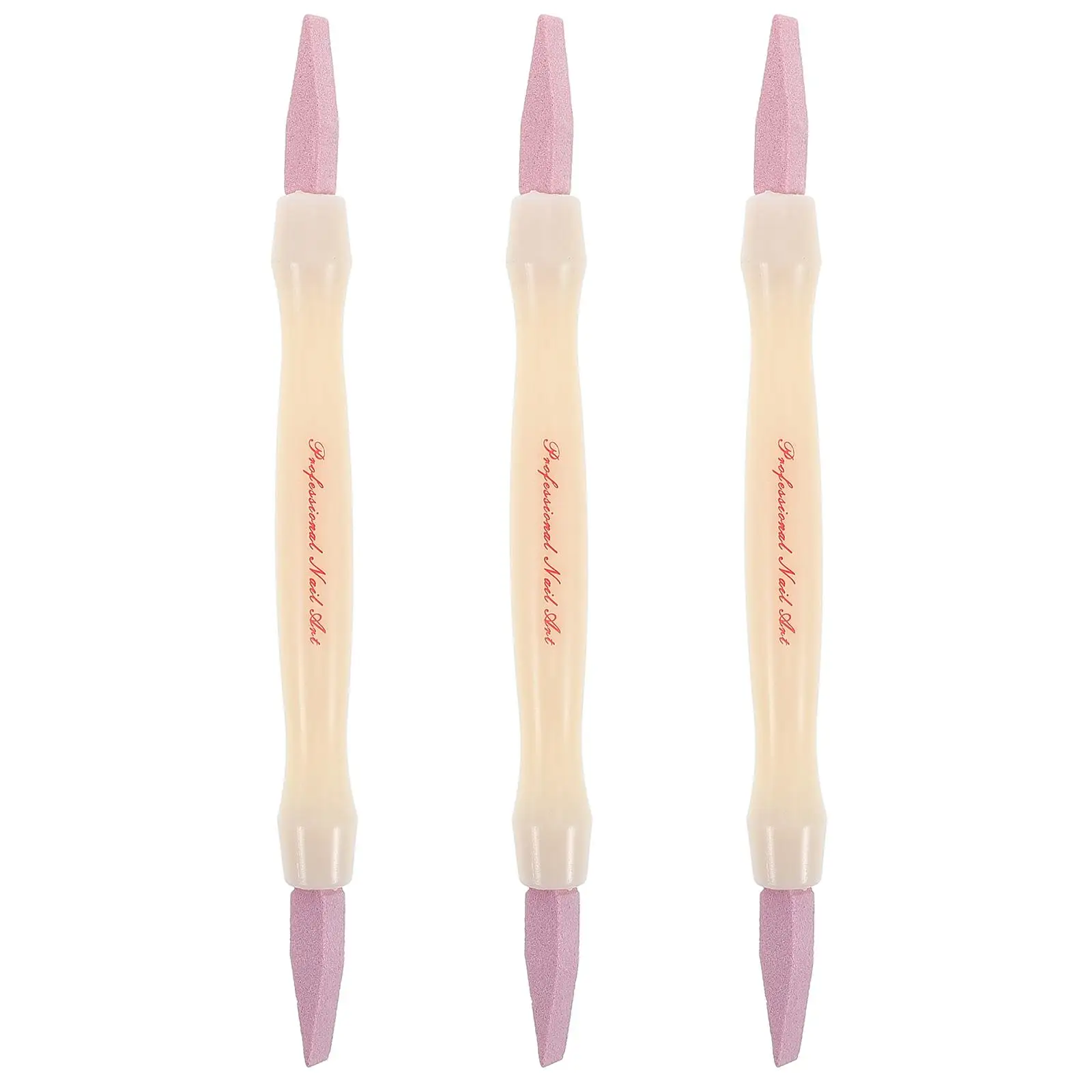 

3Pcs Nail Polishing Pen DualHead Dead Skin Remover Cuticle Pusher Fine Sanding Nail File Stick Manicure Tool
