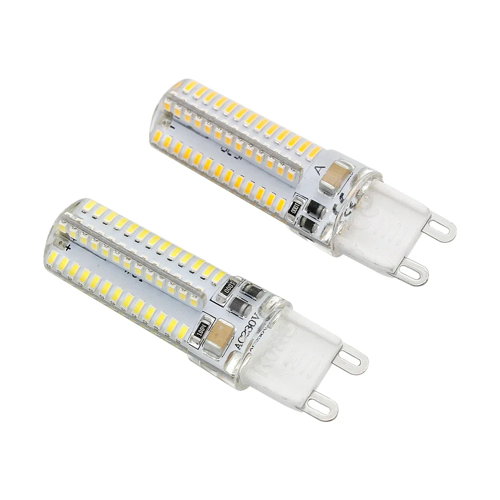 2pcs/lot G9 4W AC 220V 110V LED Light Bulb 104leds SMD3014 Warm/Cold White Replace 20W 30W 40W Halogen Lamp For Home Chandelier