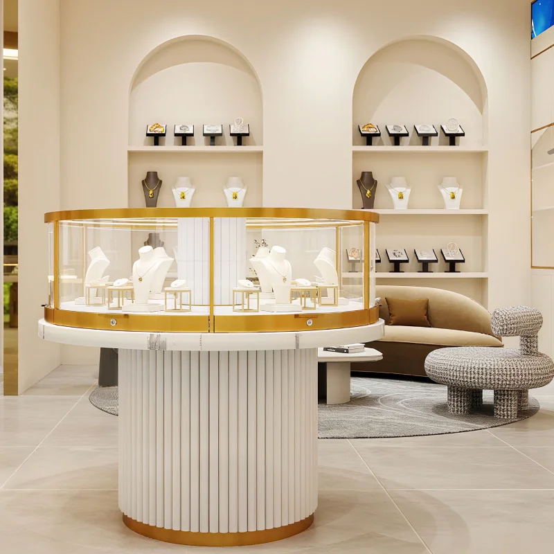 custom.Customizable Jewelry Display Cabinet with Modern Design Retail Stores and Exhibitions