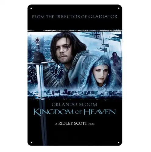 Kingdom of Heaven Ridley Movie Metal Poster Tin Sign 20x30cm