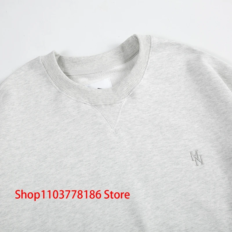 Japanese Vintage All-match Cotton Madness Round Neck Hoodie High Street Trend Embroidered Letter MDNS Pullover Men Women