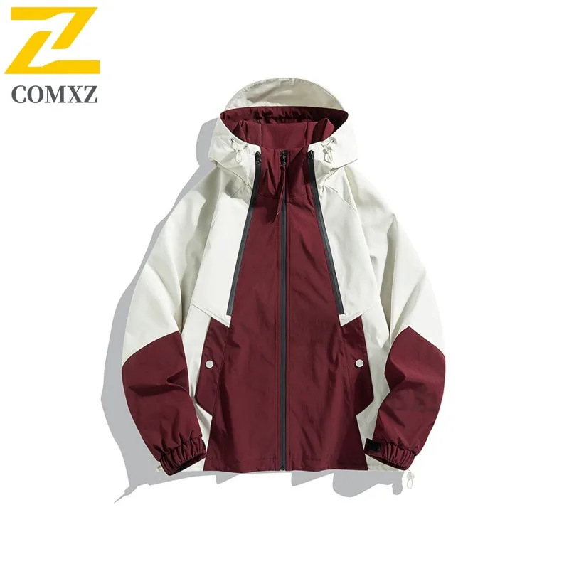 comxz-ジャケット男性-2025-クラシックスプライシングフード付きアウトドアフライフィッシング軽量薄手コートトレンディな旅行防風秋コート