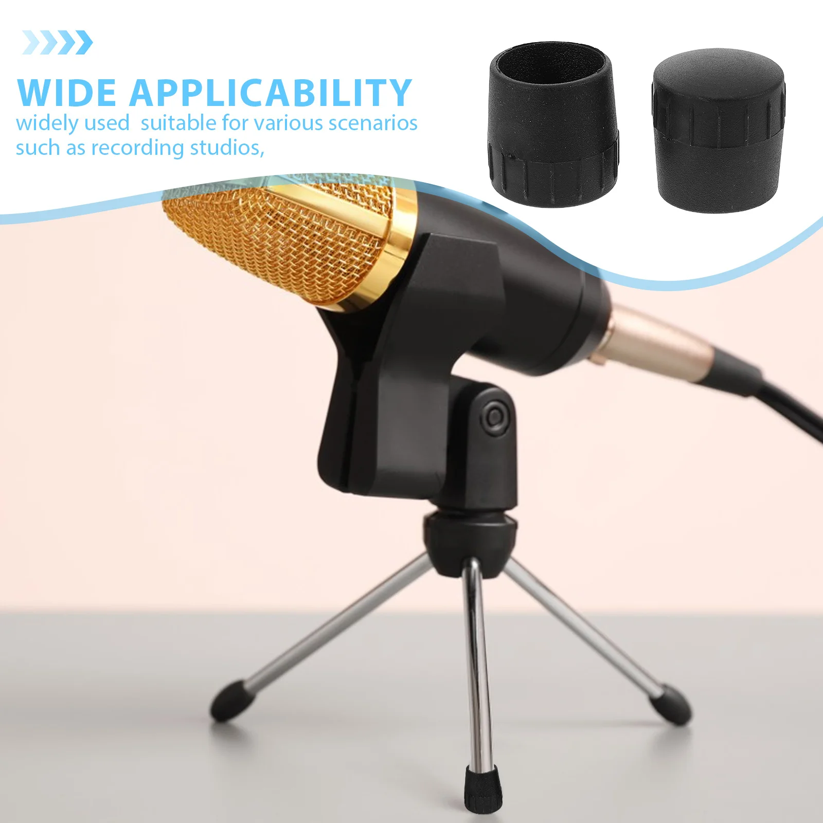 6 قطعة حامل الميكروفون قبعات القدم 25 مللي متر المطاط نهاية نصائح لميكروفون تقف عدم الانزلاق للصدمات قاعدة غطاء استوديو المرحلة تسجيل #4