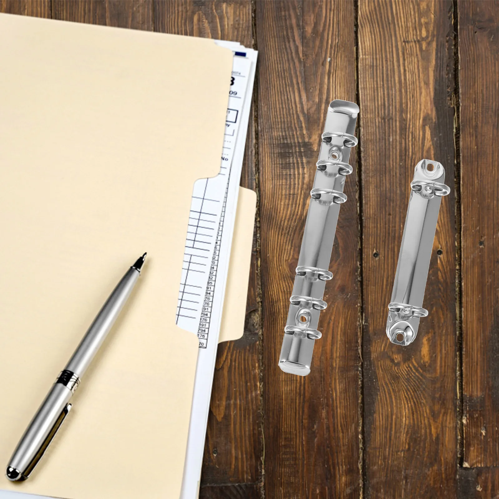 

1 Set Metal Loose Leaf Mechanisms Sturdy Spine Inserts For Diy Notebook Scrapbook Planner Folder Journal Office Home Use Binder