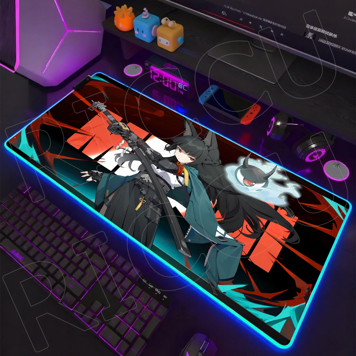 RGB XXL HD Printing Zenless Zone Zero Mouse Pad PC accessories ZZZ rubber Kawaii LED MousePad Laptop Keyboard carpet Desk Mat
