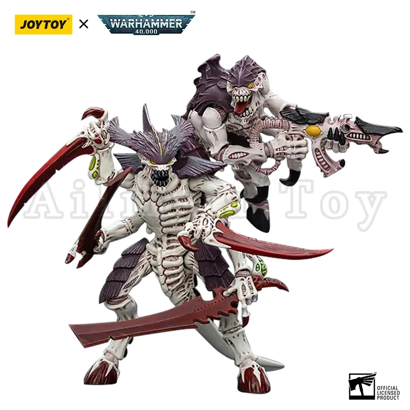 JOYTOY 1/18 Action Figure 40K Tyranids Hive Fleet Leviathan Tyranid Warrior with Boneswords Anime Model Toy