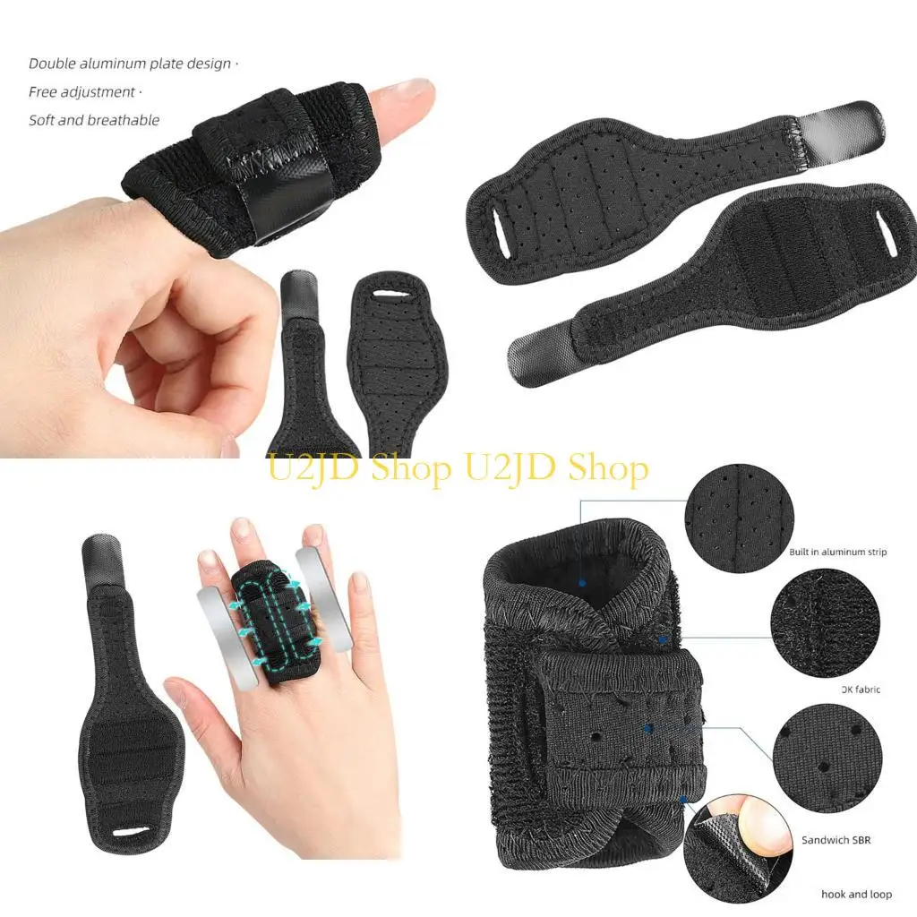 U2JD Finger Splint Sleeves With Double Aluminum Bar For Support And Protections
