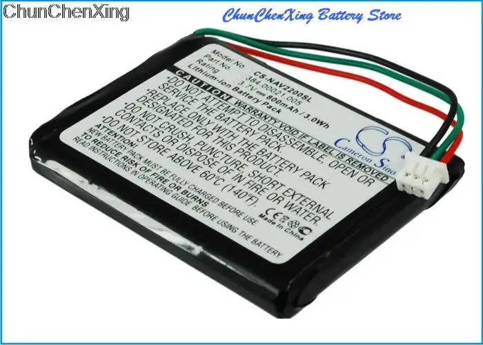 Cameron Sino 800mAh Battery 384.00021.005 for Navigon 2200, 2200T, 2210