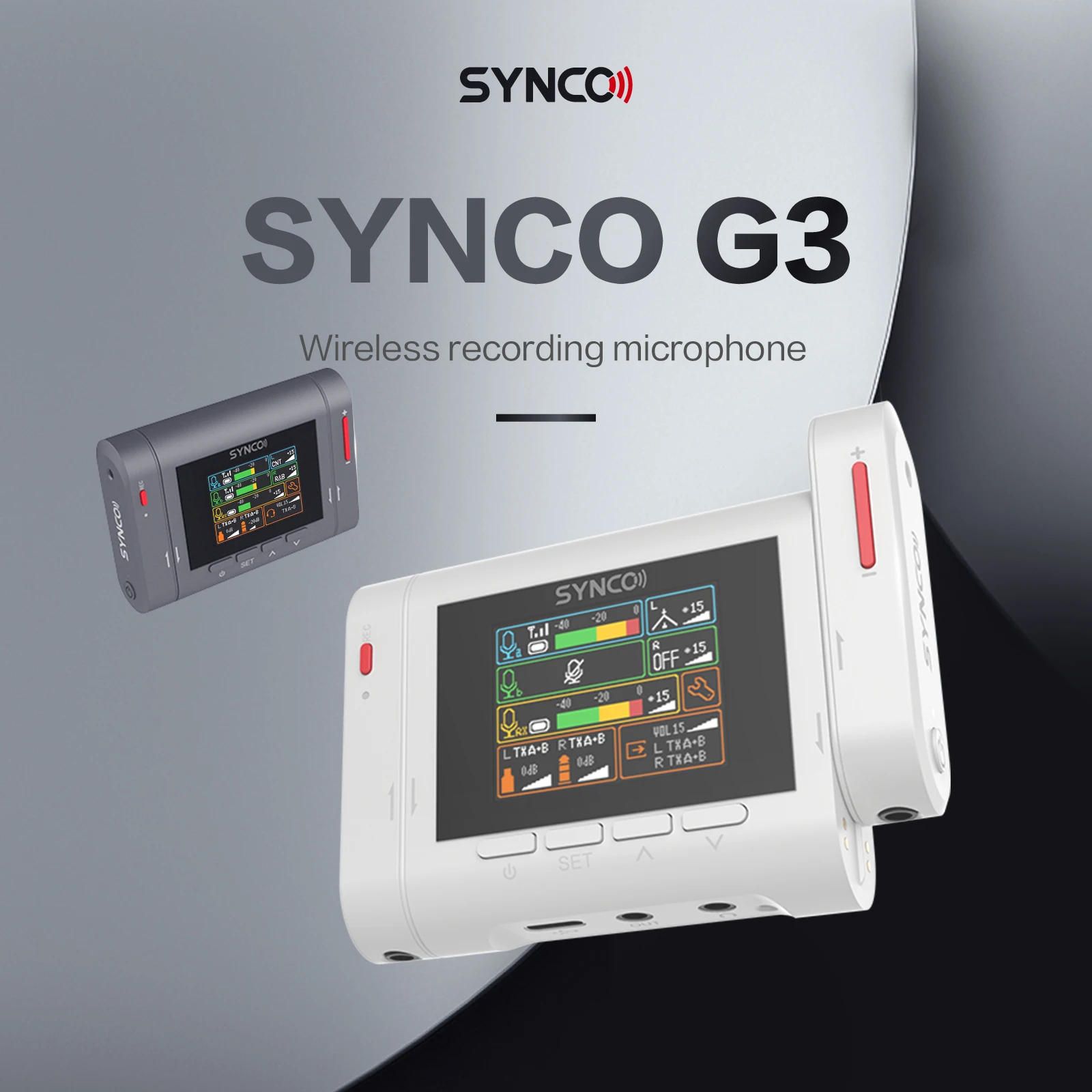 Synco G3 Wireless Lavalier Recording Microphone All in One System Audio Video Voice Recording Mic for iPhone Android Smartphone