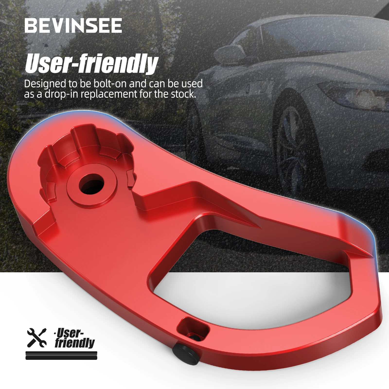 BEVINSEE Hood Latch Handle Release Lever Handle For BMW E46 318i 320i 323i 325i 328i 330i Z4 E85 E86 E89 X3 E83 M3 51238223163