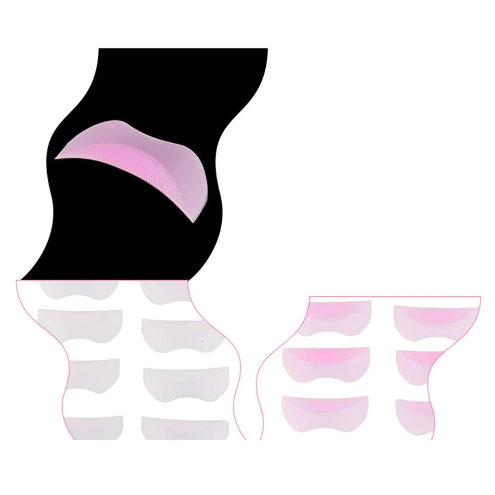 10Pcs Silicone Pads Lash Lift Kit Easy Clean Eyelash Curler Shield Pads for All Eye Shapes Enhanced Volume Look