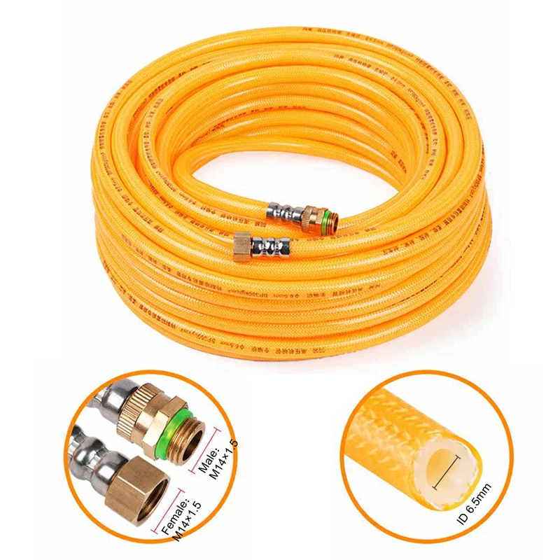High Pressure Sprayer Hose Plunger Pump 3-Layer Braided Reinforced Antiburst PVC Quick Connector Garden Agricultural 6.5mm 1m 2m 3m 5m 10m Wear Resistant Antifreeze Knapsack Electric Sprayer Farm Plant Protection Tools
