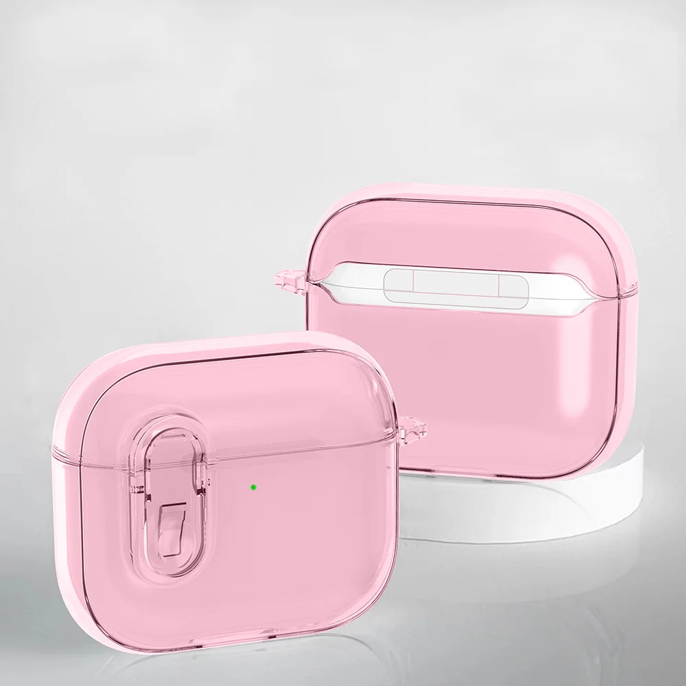 Transparent Crystal Cover For Airpods 4 2024 Case with Secure Lock for Airpods Pro 2nd 3 2 1 Clear Earphone Shockproof Cases