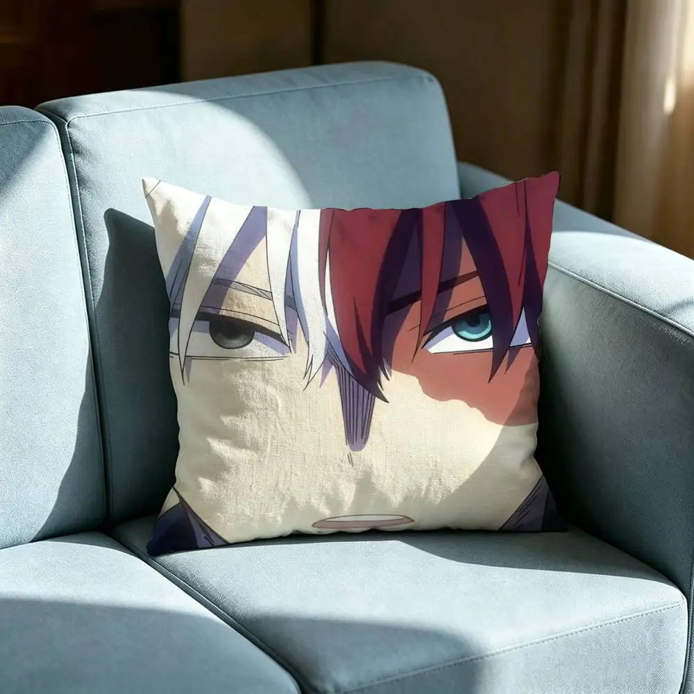 My Hero Academia Shoto Todoroki Double-sided printed pillow cover Solid color minimalist pillowcase, fits all bedroom styles