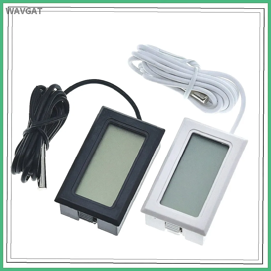 WAVGAT Mini Digital LCD Thermometer, 1/3PCS Temperature Sensor with Automatic Control for Fridge Freezer, High Accuracy TPM-10