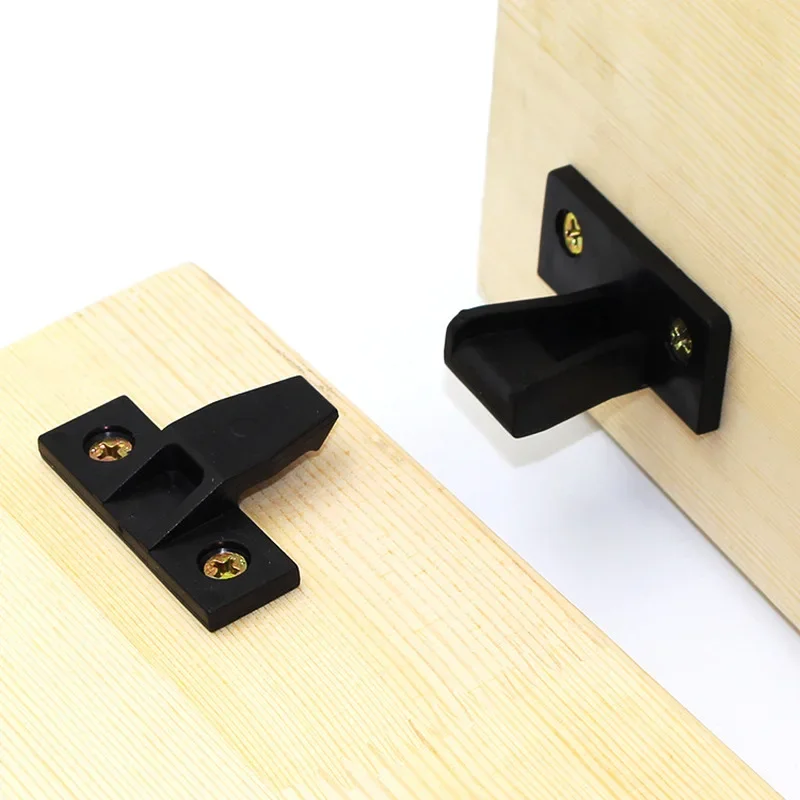 4set Furniture Hasp Latches Locks Plastic Corner Brace Connection Hinge Wardrobe Snap Wall Panel Buckle Fastener Support Fitting