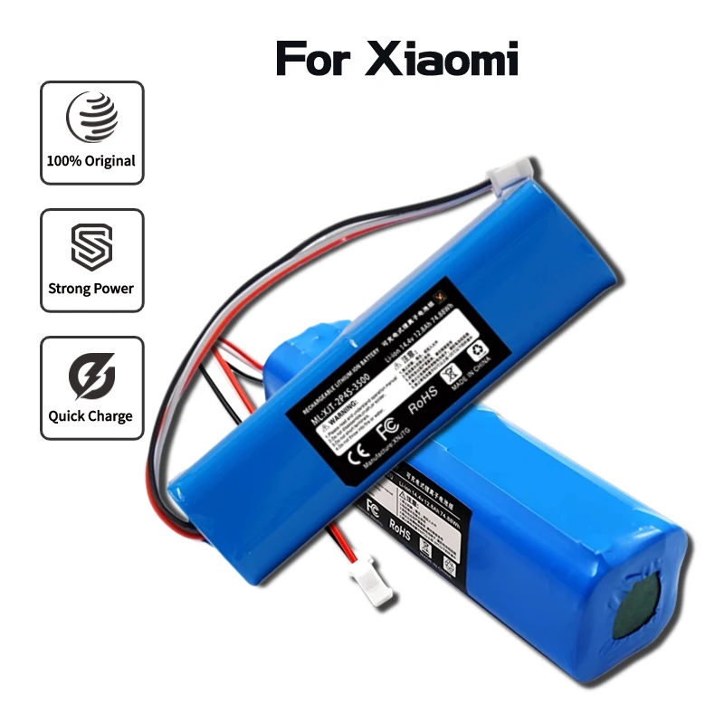 14.4V 12800mAh original Battery For Xiaomi Mijia 1C STYTJ01ZHM Robot Vacuum Mop Cleaner Accessories Parts