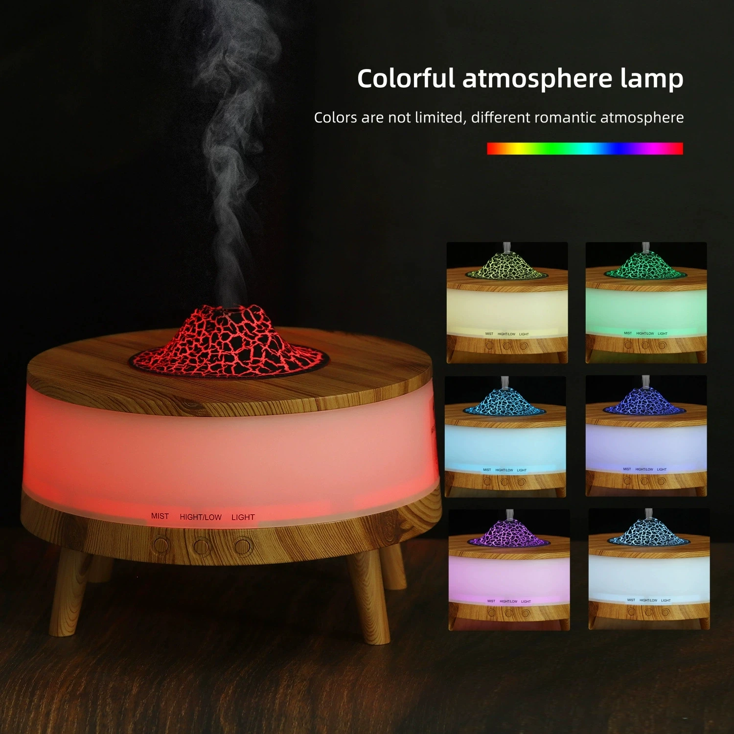 

500ml USB Essential Oil Diffuser Aroma Humidifier, Color Changing LED Light, Electric Air Freshener for Home Office Desk Bedroom